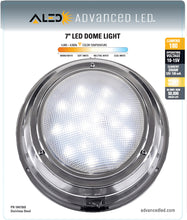 ADVANCED LED 7" Highly Polished Stainless Steel Interior Dome Light w/ White LEDs