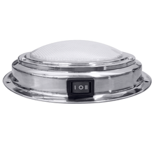 ADVANCED LED 7" Highly Polished Stainless Steel Nav. LED Dome Light w/ White & Red LEDs