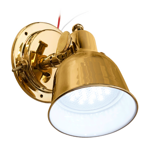 ADVANCED LED Highly Polished TiN (Titanium Nitride) Brass LED Berth/Bulkhead Light