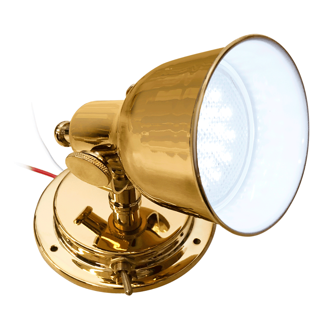 ADVANCED LED Highly Polished TiN (Titanium Nitride) Brass LED Berth/Bulkhead Light