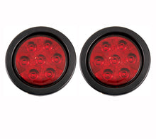 ALED4207 4" Red Round (7) LED Tail Light - Stop/Tail/Turn Combined Functions (PACK OF 2)