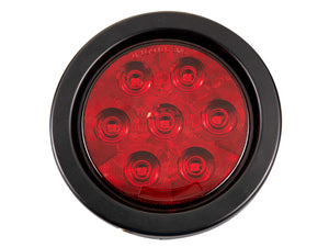 ALED4207 4" Red Round (7) LED Tail Light - Stop/Tail/Turn Combined Functions (PACK OF 2)