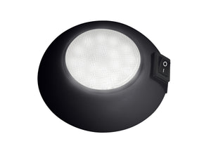 ADVANCED LED 4" Black Plastic Dome Light w/ White LEDs