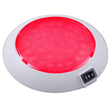 ADVANCED LED 5 ½" White Plastic Low Profile LED Dome Light w/ White & Red LEDs
