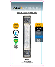 ADVANCED LED 4" Waterproof/Submersible Slim Line Strip Light w/ Blue LEDs (PACK OF 4)
