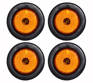 ALED2534A 2-1/2" Round Amber LED Marker and Clearance w/ Reflex Reflector (PACK OF 4)