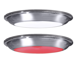 ADVANCED LED 7" Low Profile Stainless Steel Dimmable Touch Sensor Dome Light w/ White & Red LEDs