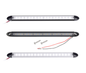 ADVANCED LED 12" Waterproof Aluminum Universal LED Surface Mount Linear Strip Light, Silver Body (PACK OF 2)