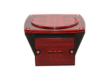 ALED6637 Red Square LED Left & Right Tail Light for Vehicle Under 80" (Stop/Tail/License Combined Functions)