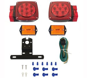 ALED6767KIT Square Combination LED Tail Light Kit for Vehicle Over 80" (Stop/Tail/Turn/License/Mark Combined Functions)