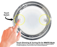 ADVANCED LED 7" Low Profile Stainless Steel Dimmable Touch Sensor Dome Light w/ White LEDs