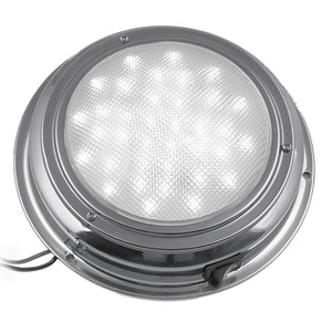 ADVANCED LED 5 ½" Highly Polished Stainless Steel Interior Dome Light w/ White LEDs