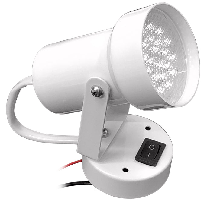 ADVANCED LED White Powder-Coated LED Swivel/Bulkhead Cabin Light